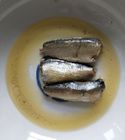 Pescados conservados aduana de la sardina en marca de impresión litográfica del OEM del aceite de haba de soja
